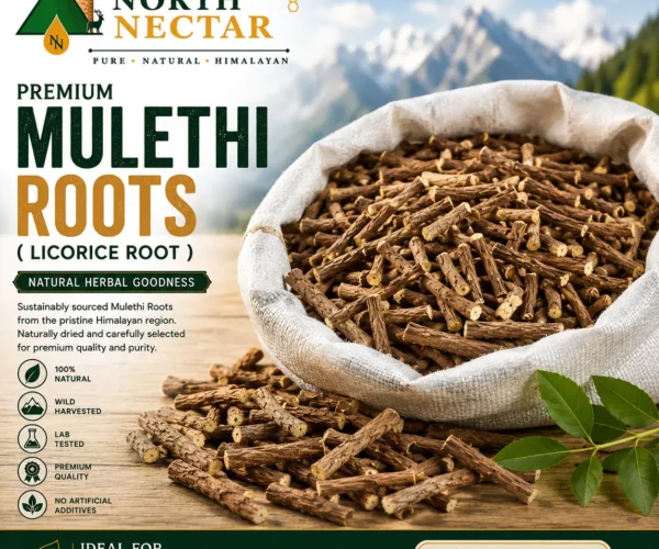NorthNectar Premium Mulethi Roots (Licorice Root) from the Himalayan region of Pakistan.