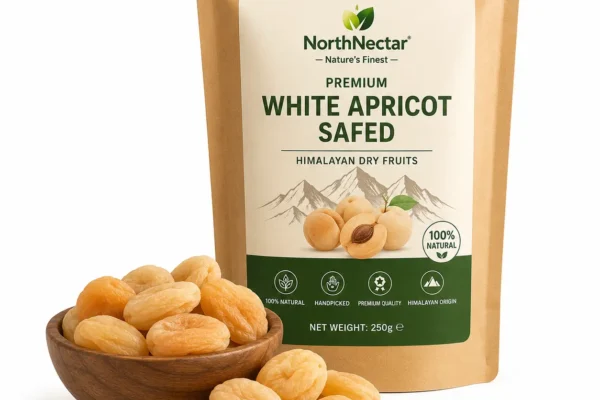 NorthNectar Premium White Apricot Safed Himalayan dried apricot from Northern Pakistan